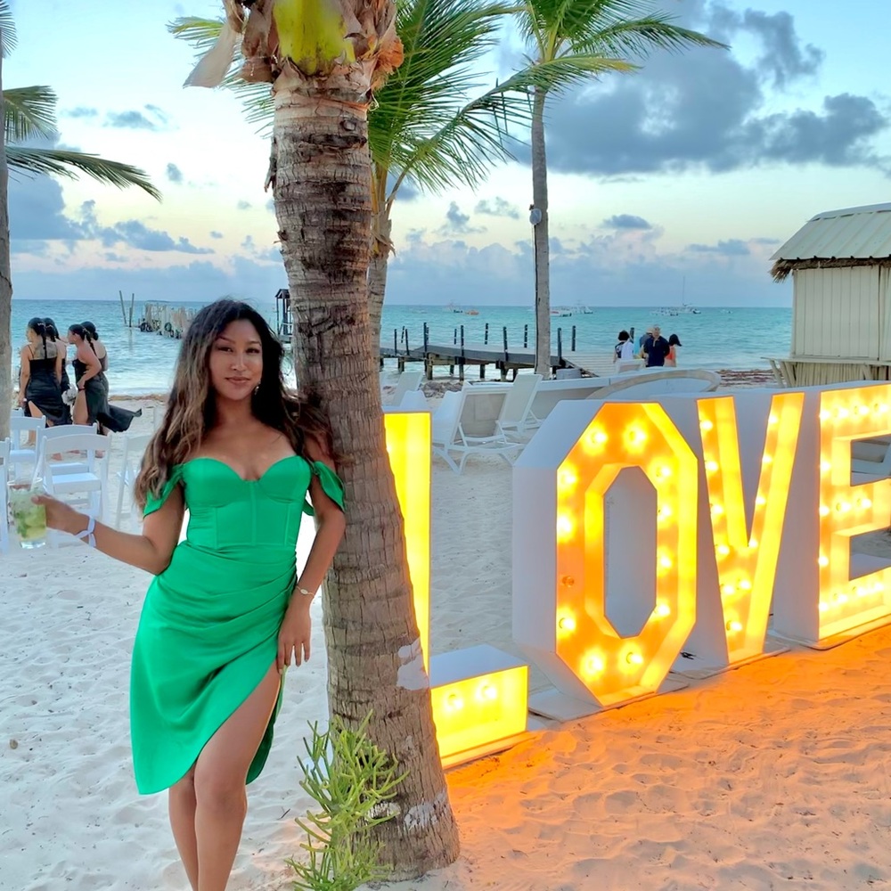 Elegant Green Off-Shoulder Dress